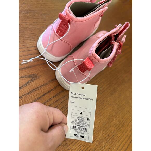 NWT Billy Footwear- Haring Essential Hi Top- Pink-Big Kid 3 - Picture 4 of 5